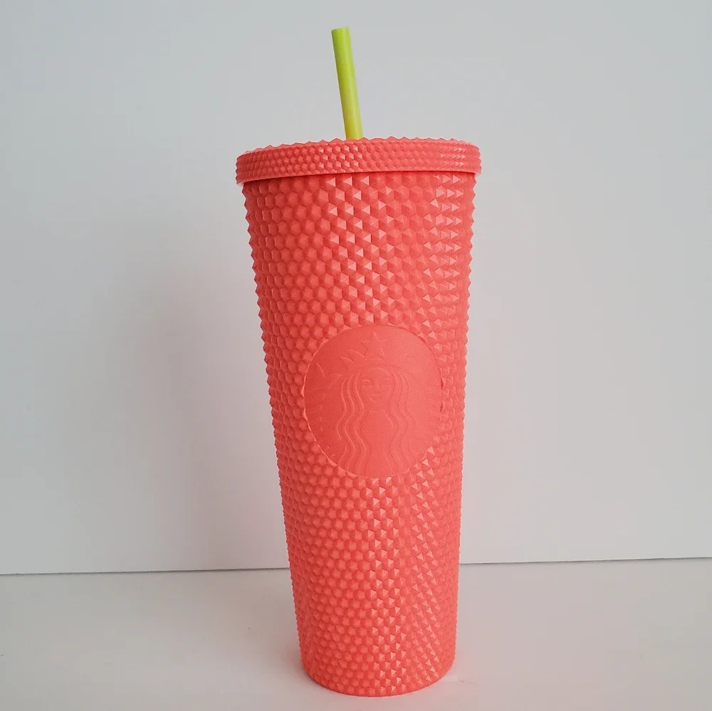 New Starbucks Summer 2022 Bling Studded Dragon Fruit 24oz Tumbler Venti - Picture 1 of 4